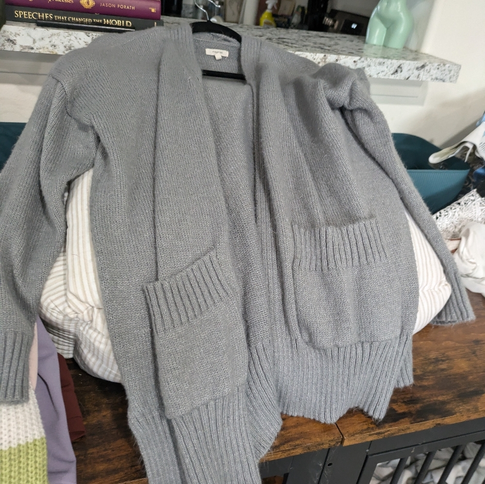 Maurices Gray Cardigan size 1x